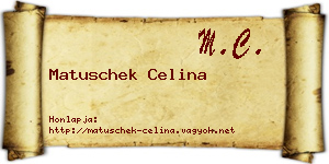 Matuschek Celina névjegykártya